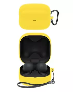 Чехол для SONY LinkBuds Open YAJOJO Беспроводной Чехол для зарядки наушников Чехол с карабином и брелоком Силиконовый Защитный Чехол Защита от падений белый
