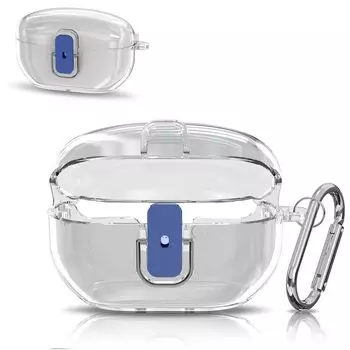 Чехол для Sony с карабином Чехол для Sony Беспроводная зарядка Видимая светодиодная подсветка Предохранительный замок Прозрачный материал ПК Защита от царапин Точный доступ