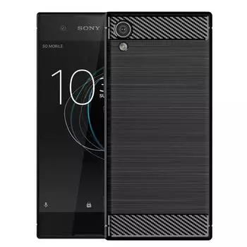 Чехол для Sony Xperia XA1 Ultra, чехол из углеродного волокна, силиконовый чехол из ТПУ для телефона Sony Xperia XA1, ультра мягкая задняя крышка Xperia XA1 Ultra чёрный
