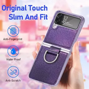 Чехол для сотового телефона с кольцом на палец для Samsung Galaxy Z Flip4 Flip 4 5g Flip3 Flip 3, складной чехол для Samsung Flip4 for Samsung Z Flip 4 красный