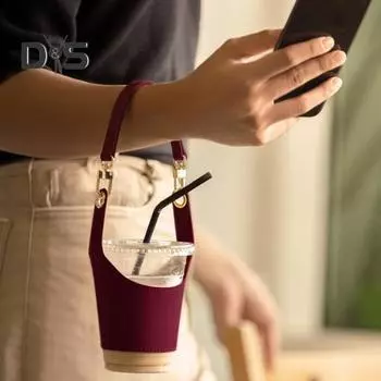 Чехол для стакана из искусственной кожи, переносной держатель для напитков, термоизоляционный чехол для стакана для путешествий, сумка для напитков, круизные принадлежности розовый