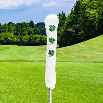 Чехол для стержня для гольфа, держатель, чехол для головы с вышивкой, защита для клуба белый