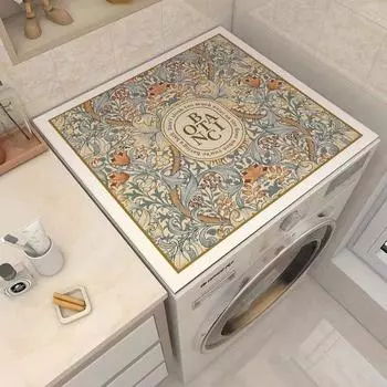 Чехол для стиральной машины, чехол для холодильника, пылезащитный чехол, абсорбирующий солнцезащитный чехол American Light Luxury, чехол для коврика на тумбочке 50 * 50cm