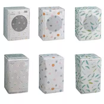 Чехол для стиральной машины из ткани Оксфорд, водонепроницаемый, солнцезащитный, автоматический ролик, волновое колесо, полупрозрачный, чехол Oust, 1 шт.