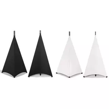 Чехол для стойки динамика LF#, растягивающийся, для штатива, подставки (Черный трехсторонний)