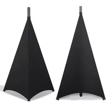 Чехол для стойки динамика, растягивающийся, для штатива, подставка, сетка (Черный трехсторонний)