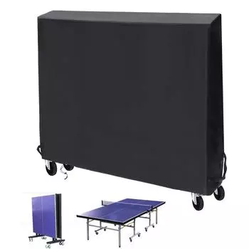 Чехол для стола для настольного тенниса, водонепроницаемый чехол для стола для пинг-понга, для использования в помещении и на открытом воздухе, пылезащитный, прочный полиэстер 165 x 70 x 185 см