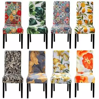 Чехол для стула для столовой, устойчивый к загрязнениям, чехол для сиденья стула для гостиной, свадьбы, кухни, отеля, церемонии, банкета, офиса, съемный Universal