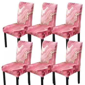 Чехол для стула с принтом из мрамора, универсальный чехол для стула Four Seasons для дома YT336