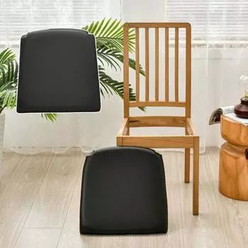 Чехол для стула Водонепроницаемый Высокоэластичный Искусственная кожа Противоскользящий Легко устанавливаемый Защитный чехол для сиденья Защищает от царапин и пятен Маслостойкий чехол для стула светло-серый