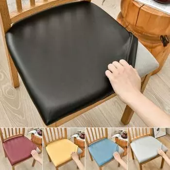 Чехол для стула Водонепроницаемый Высокоэластичный Противоскользящий Легко устанавливаемый Защитный чехол для сиденья Защищает от царапин и пятен Маслостойкий Чехол для обеденного стула хаки