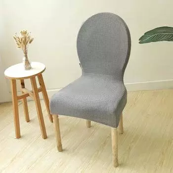 Чехол для стула в стиле ретро для дома, круглый чехол для заднего сиденья, флисовые чехлы, защитный чехол для стула, чехол для комнаты, кухни, отеля, банкетный чехол Univeral светло-желтого