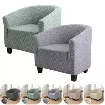 Чехол для стула в жаккардовую клетку, эластичный чехол для дивана, однотонный защитный чехол для дивана, чехол для кабинета, барной стойки, гостиной