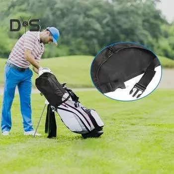 Чехол для сумки для гольфа с застежкой-молнией, водонепроницаемый, износостойкий, простой в уходе, универсальный размер, защитный аксессуар для сумки для гольфа чёрный