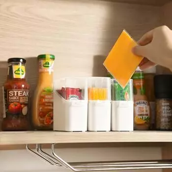 Чехол для сыра, герметичный контейнер для хранения продуктов с крышкой, держатель для ломтиков сыра белый