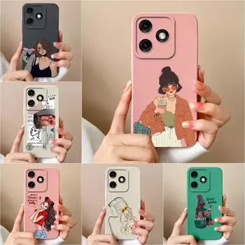 Чехол для Tecno Spark 20 Pro 4G Itel A50 P55 Infinix Note 40 Smart 8 Plus, модный, классный чехол для девочек и мальчиков, высококачественные матовые силиконовые бамперы, корпус itel P55 4G