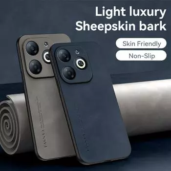 Чехол для Tecno Spark GO SparkGO 2024, мягкий силиконовый край, твердая задняя крышка, чехол для телефона из искусственной кожи For Tecno Spark Go 2024 синий