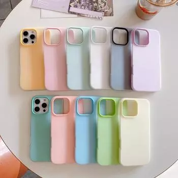 Чехол для телефона 2-в-1 Candy Color Jelly для iPhone 16 15 14 13 12 11, сверхпрочный, двухслойный, защитный, гибкий, тонкий, для iPhone 16 Pro Max iPhone 11 мятный зеленый