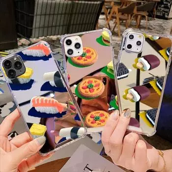 Чехол для телефона 3D Gourmet Temptation для iPhone 13 14 Pro 11 12 Max Mini X XS 8 XR 7 Puls Mirror Surface Back Cover iPhone7