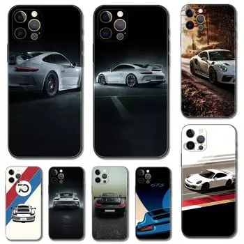 Чехол для телефона 911 GT3 для iPhone 5 5S 2020se 6 6s 7 8 plus x 10 XR XS 11 12 13 mini pro MAX, черная задняя крышка из ТПУ iphone 5 5S SE 2016