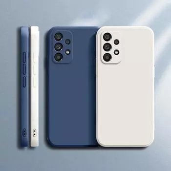 Чехол для телефона A70 A71 для Samsung Galaxy A22 A32 A42 A52 A21S A72 A13 A23 A33 A31 A53 A54 A73 5G, мягкий жидкий силиконовый чехол For A71(4G) чёрный