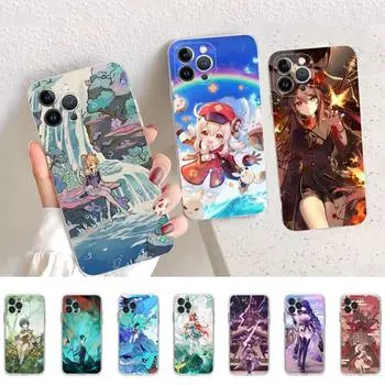 Чехол для телефона Adventure Games Genshin Impact для iPhone 14 13 12 11 Pro Max XS X XR SE 2020 6 7 8 Plus Mini прозрачный 6plus or 6s plus