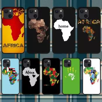 Чехол для телефона Africa Map Geogra для iPhone 11 12 Mini 13 14 15 Pro XS Max X Plus SE XR Shell iPhone14