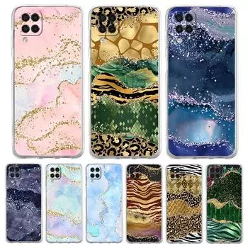 Чехол для телефона Agate Marble для Samsung Galaxy A51 A71 A21S A12 A11 A31 A41 A03S A13 A33 A73 A53 A52 A32 5G A23 Мягкий прозрачный чехол Samsung A01
