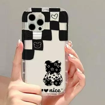 Чехол для телефона Airbag для iPhone 11 13 XR 15 14 Pro Max iPhone 12 16 7 8 Plus XS Max Samsung A15 A55 A05 S21 S22 S23 S24 Redmi 12 13C 13 9 Samsung A05 чистый