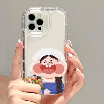 Чехол для телефона Airbag для iPhone 11 13 XR 15 14 Pro Max iPhone 12 16 7 8 Plus XS Max Samsung A15 A55 A05 S21 S22 S23 S24 Redmi 12 13C 13 9 Samsung A05 чистый