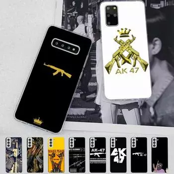 Чехол для телефона AK47 с пистолетом и пулями для Samsung S21 A10 для Redmi Note 7 9 для Huawei P30Pro Honor 8X 10i Samsung S21