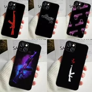 Чехол для телефона AK 47 Gun для iPhone 16 15 14 12 11 13 Pro Max 7 8 Plus X XR XS Max 13 12 Mini Cover iPhone 12