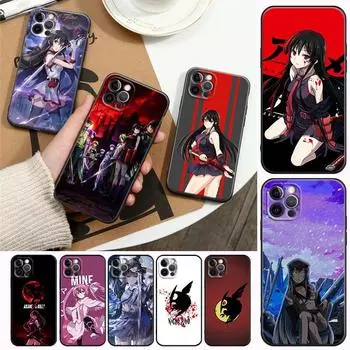 Чехол для телефона Akame Ga Kill Anime для iPhone14 13 12 11 Pro Max 8 7 SE XR XS Plus, черный, мягкий, силиконовый чехол, Fundas Coques Shell Capa iPhone 14 PM