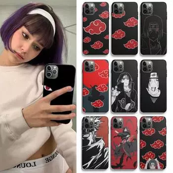 Чехол для телефона Akatsuki Anime N-Naruto для Iphone 13 Mini 12 11 Pro Max X XS XR, чехол для Iphone 7 8 Plus SE2, силиконовый чехол iphone 11 Pro Max