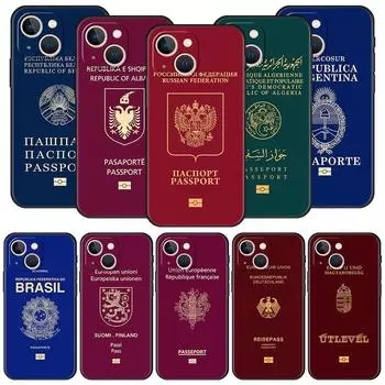 Чехол для телефона «Алжир и Россия» для iPhone 11, 12, 13, 15, 14 Pro Max X XR XS 7 8 Plus SE 2020, роскошный черный мягкий чехол Funda iPhone 11