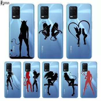 Чехол для телефона «Ангел и дьявол» для Realme 8 8i V3 V5 GT Neo Flash Edition Explorer Master Neo2 Narzo 30 50i 50A C21Y Realme V3