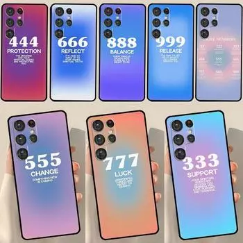 Чехол для телефона Angel Numbers для Samsung Galaxy S23 S21 S22 Ultra S8 S9 S10 Note 10 Plus S20 FE Cover Funda Galaxy S20