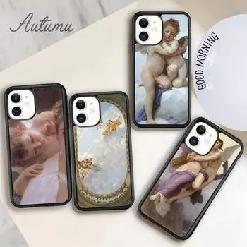 Чехол для телефона Angels Renaissance Art для iPhone 11 12 13 14 Pro Max mini X XR XS SE 2020 5 6S 7 8 Plus Samsung Galaxy S21 S22 iPhone 6plus