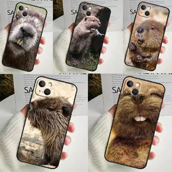 Чехол для телефона Animal Beaver для iPhone 16 15 14 13 12 11 Pro Max Mini X XR XS Max 7 8 Plus задняя крышка iPhone 11Pro MAX