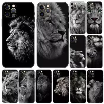Чехол для телефона Animals The Lion для iPhone 5 5s 2020se 6 6s 7 8 plus x 10 XR XS 11 12 13 mini pro MAX черная задняя крышка из ТПУ iphone 5 5S SE 2016
