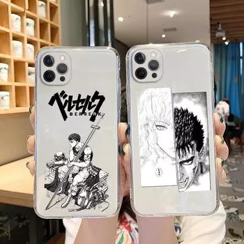 Чехол для телефона «Аниме Берсерк Кишки» для Iphone 13 Mini 7 Plus 8 X XS 11 12 Pro Max Manga Swordsman Gatsu Sacrifice Zodd Clear Cover 7 or 8
