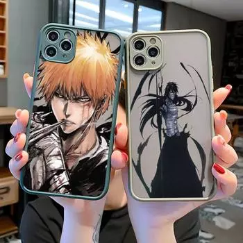 Чехол для телефона «Аниме Блич Куросаки Ичиго» для iPhone X XR XS 7 8 Plus 11 12 13 pro MAX 13mini полупрозрачный матовый чехол iphone 7 or 8