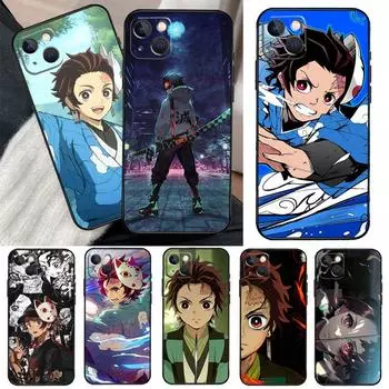 Чехол для телефона Anime Demon Slayer Tanjiro для iPhone 12 11 13 14 Pro Max X XR XS Max 7 8 Plus SE 2020 12 Mini 13 Mini Cover iPhone 6 6s