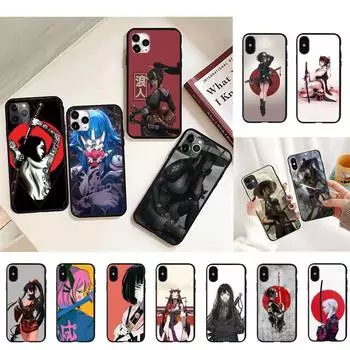 Чехол для телефона «Аниме девушка самурай» для iphone 13 8 7 6 6S Plus 5 5S SE 2020 12pro max XR X XS MAX 11 Fundas Coque Funda Shell iphone 6 6s