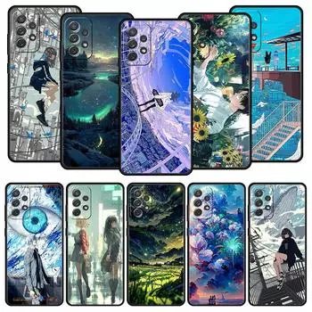 Чехол для телефона Anime Girl Art Scenery для Samsung Galaxy A13 A51 A71 A41 A31 A21S A11 A03S A12 A32 A52 A22 A23 A33 A53 A73 5G Samsung A32