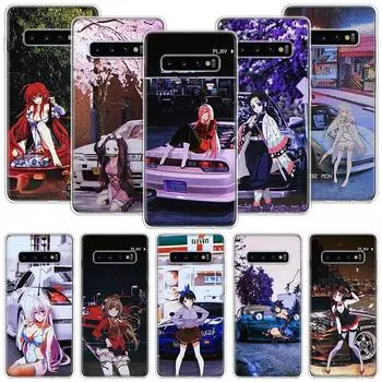 Чехол для телефона Anime Girl JDM Sports Car Drift для Samsung Galaxy A50 A70 A40 A30 A20S A10 Note 20 Ultra 10 Lite 9 8 A6 A8 Plus A7 Samsung A70