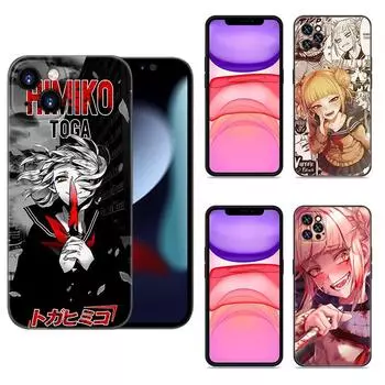 Чехол для телефона Anime Himiko Toga для Apple iPhone 12 13 Mini 11 14 15 Pro Max 7 8 Plus X XR XS SE 2020 2022 черный силиконовый чехол iPhone X (XS)