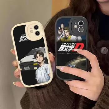 Чехол для телефона Anime Initial D AE86 Tail Light из твердой кожи для iPhone 14 13 12 Mini 11 14 Pro Max Xs X Xr 7 8 Plus 6 6s iphone 8 plus