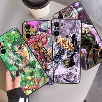 Чехол для телефона Anime JOJO Joseph Joestar для Xiaomi Redmi Note 11E 11S 11 11T 10 10S 9 9T 9S 8 8T Pro Plus 5G 7 5 черный TPU Redmi Note 4X