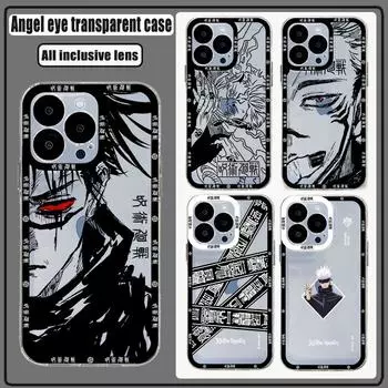 Чехол для телефона Anime Jujutsu Kaisen для iPhone 15 14 13 12 11 Mini Pro Max X XR XSMax 6S 6 7 8 Plus SE20 Прозрачный чехол iPhone 15 безопасность оранжевый